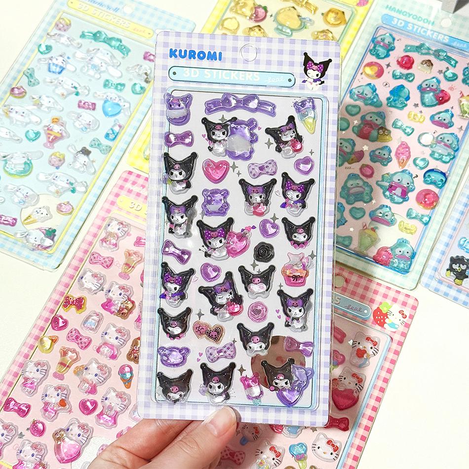 1/8 шт. 3D наклейки Sanrio Куроми Почаччо Хелло Китти Моя Мелоди Синнаморолл Хангёндон Декор Чехла Сумки Подарки на День Рождения