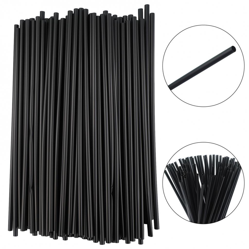 Home Straws Party Supplies 100pcs Black Bubble Tea Drinking