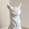 Скульптура кошки, 3D-печать, матовый белый, настольный декор с художественными линиями, домашние украшения для полки, минималистичный декор, подарок для любителей кошек
