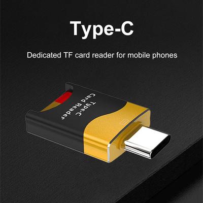 Картридер Type-C Алюминиевый сплав Мини Картридер для TF-карт для телефона Скрытый слот для карт Plug and Play Флеш-накопитель для Huawei iPad Macbook