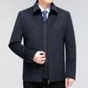 Cashmere Jacket Men's Short Coat Removable Down Liner Middle-aged and Elderly Woolen Woolen Coat Dad's Top