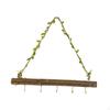 Hanging Wooden Hooks for Jewelry with Jute String Wall Display