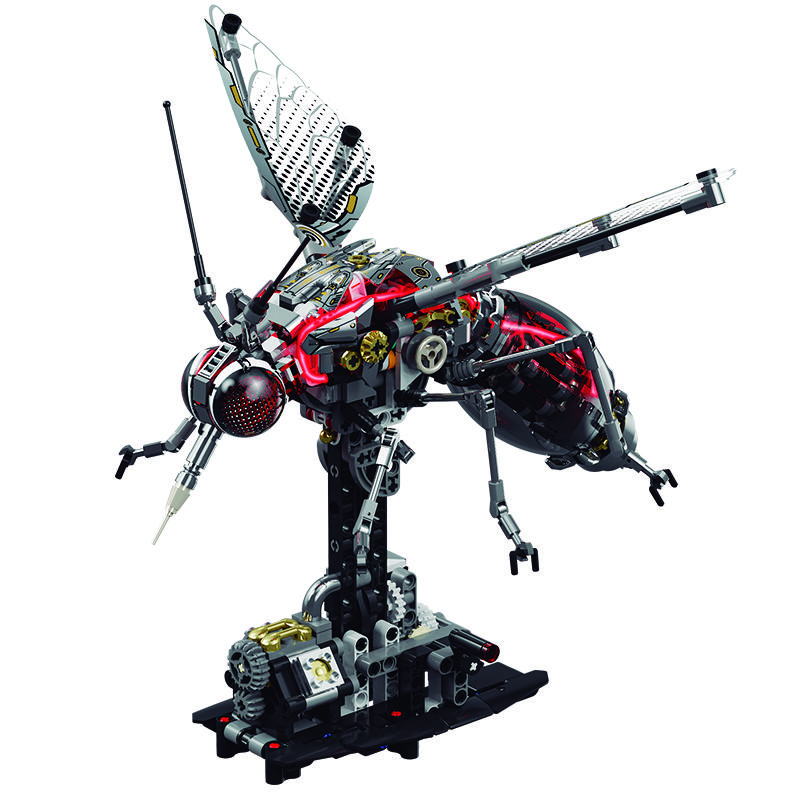 Механический Набор Строительных Игрушек 'Комар' Technic Животное Строительные Блоки Модель Насекомого со Светом и Движущимися Крыльями Подарок для Ребенка Взрослых