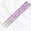 Exquisite Nail Art Brush Acrylic Pen Rod Delicate Brush Head Nail Art Drawing Line Detail Brush Flower Checkered Pattern Painting Pen