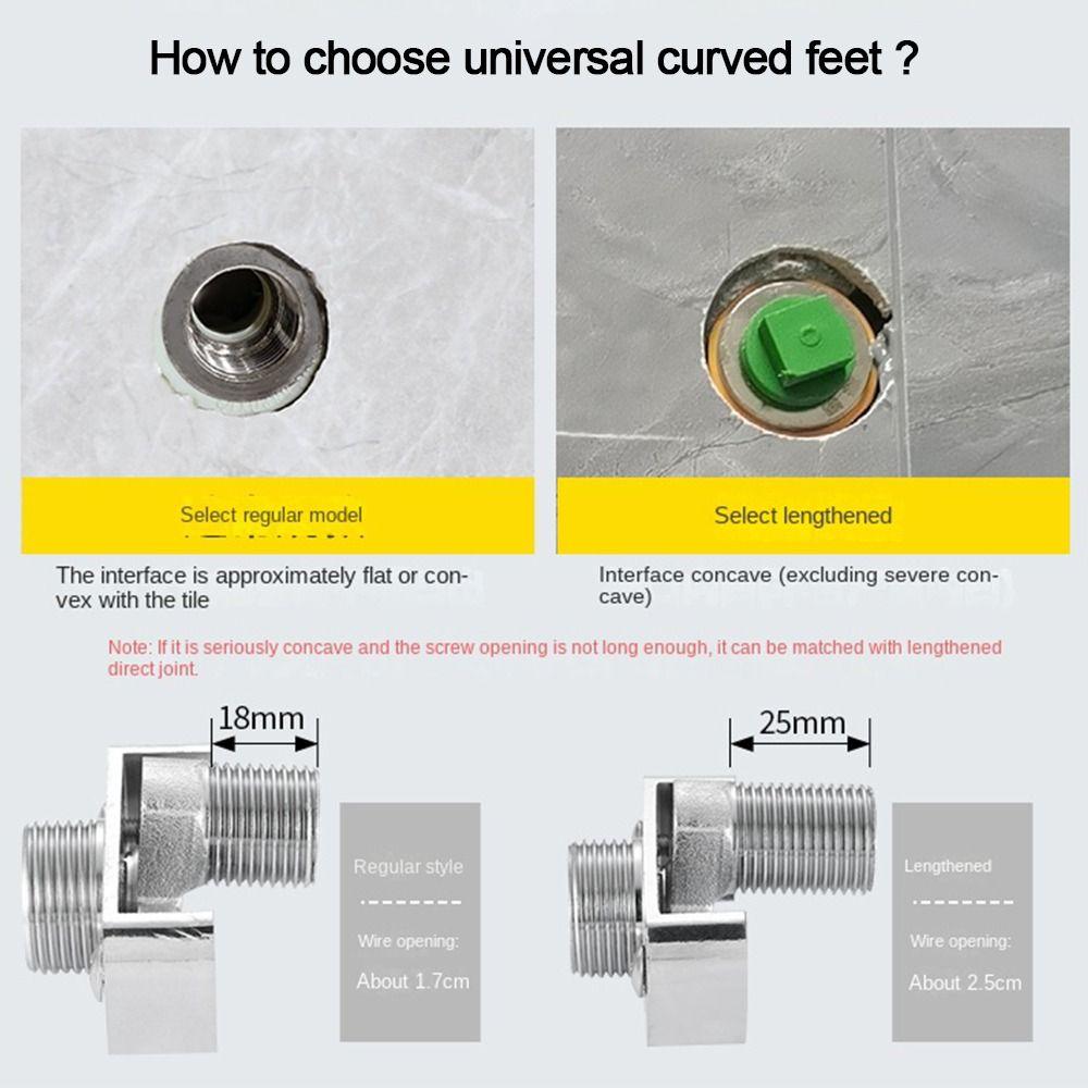 Смеситель для душа, регулировка угла наклона, угловая изогнутая ножка, эксцентриковый винт, угловой адаптер для смесителя для душа
