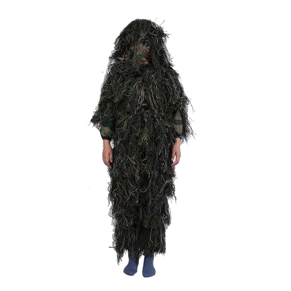Детская маскировка, детский костюм Ghillie, военная куртка, брюки, шляпа, комплект для охоты