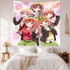 Quintessential Quintuplets Wall Decor Tapestry Art For Pet Memorial Birthdaywedding Party Backdrop Family Gift