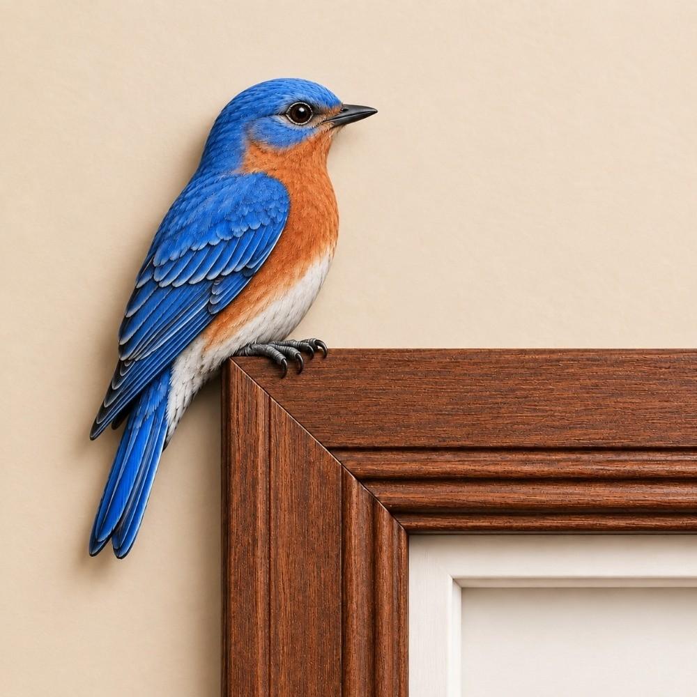 Wooden Door Topper Decor Corner Fit Animal Door Decor Rustic Door Hanging Ornaments Bird Lovers