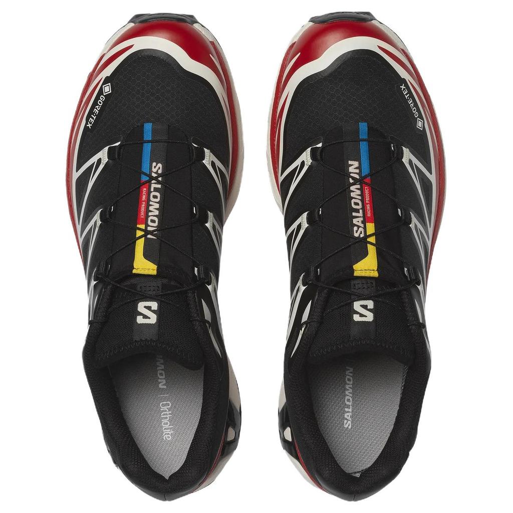 SALOMON Xt-6 Gtx Удобные Прочные Кроссовки с Низким Верхом Унисекс Кроссовки для Бега Черные Красные 479749