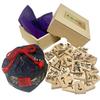 Tendo Shogi Pieces with Maple Lacquer and Tenma Calligraphy and Suzukado Original Piece Bag (traditional Craftsman) (owl Design)
