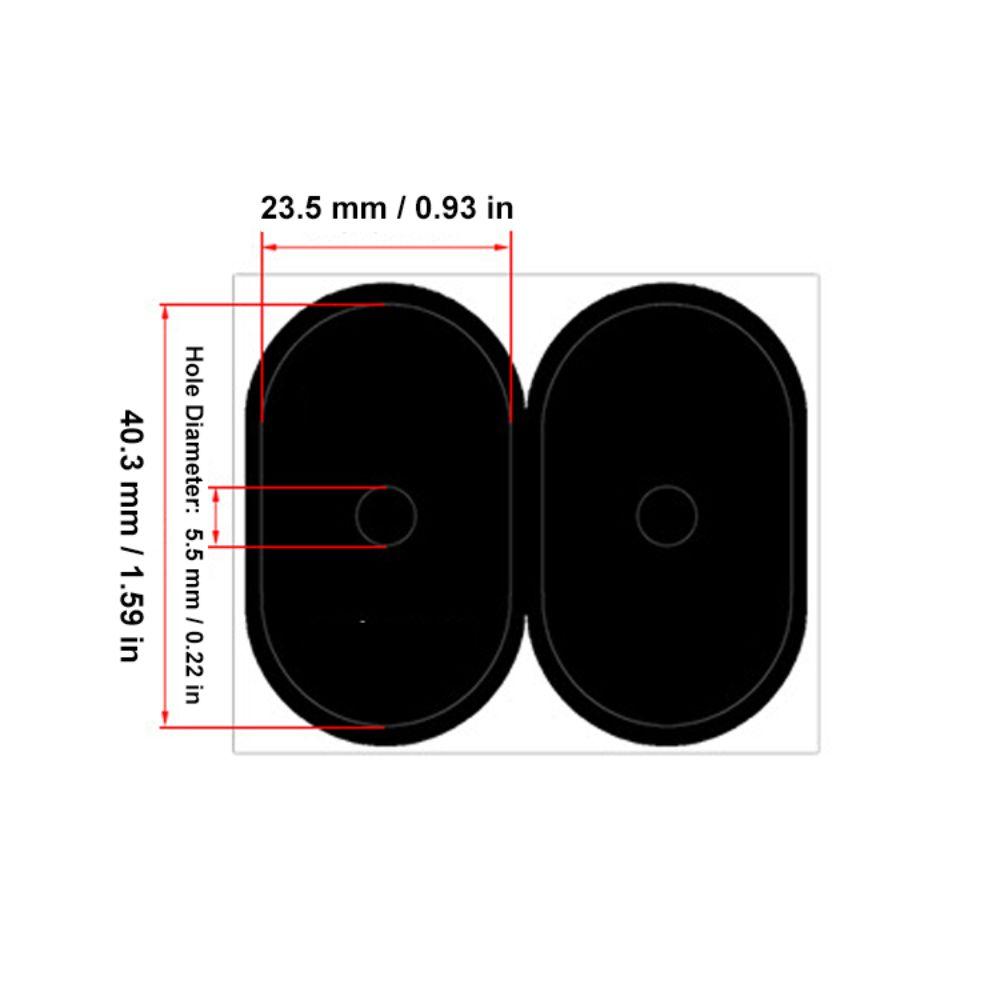 20PCS Oval Tire Valve Stickers Black Bike Air Nozzle Stickers  Bicycle Wheel Valve Area