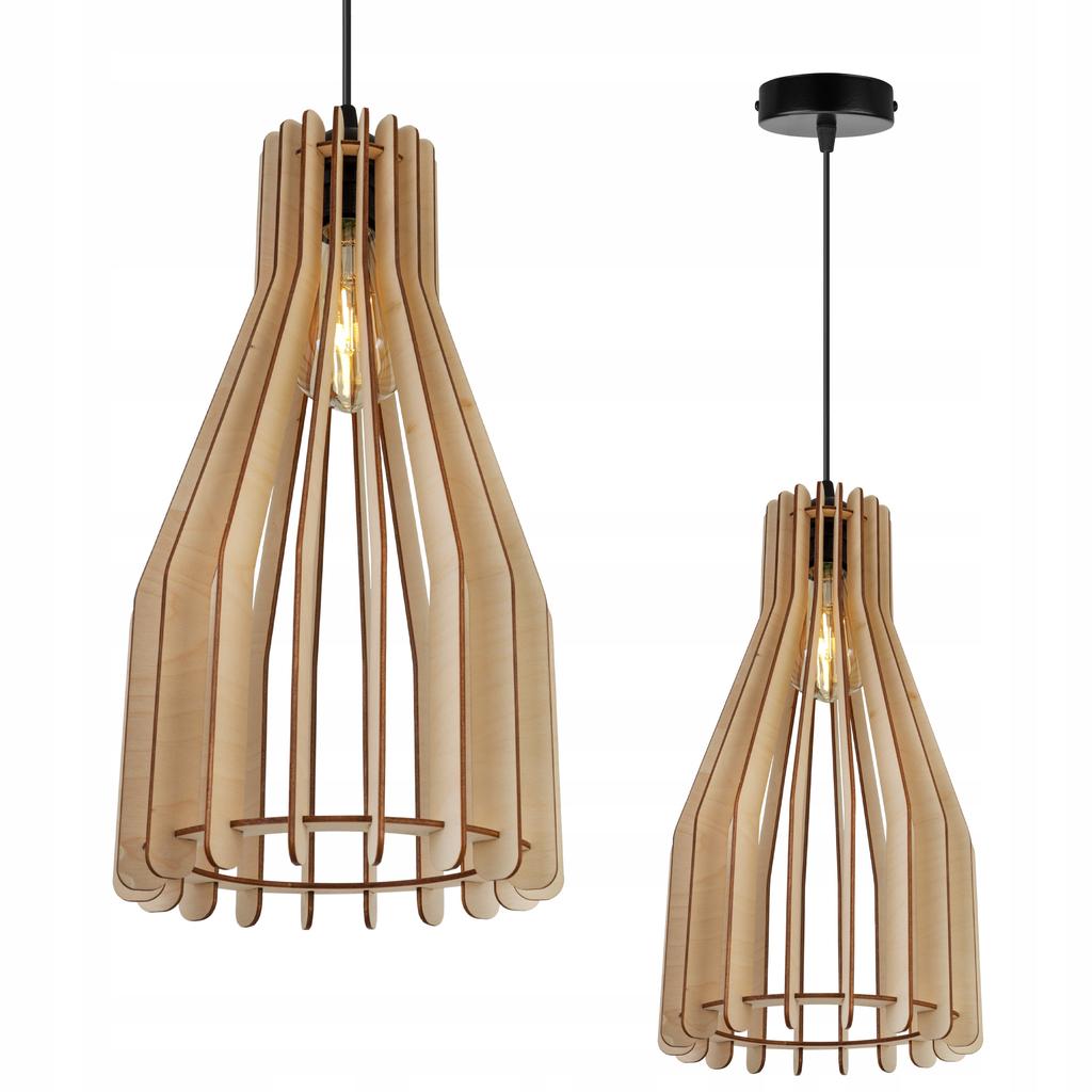 Modern wooden LED ceiling pendant lamp