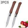Фруктовый нож из нержавеющей стали складной нож бытовой портативный карманный нож деревянная ручка идеально подходит для кухни нож для нарезки фруктов