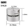 D19L20mm  Motor Shaft Coupling  Single Diaphragm Universal Shaft Coupler Servo Motor Screw Elastic Transmission Coupling  3-8mm