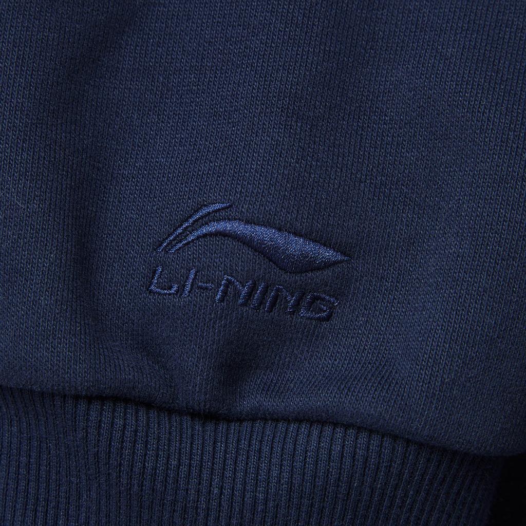 Li Ning Удобный Свитшот с капюшоном, с принтом сердца и надписью на спине, повседневный, простой, универсальный, свободного кроя, пуловер, женский свитшот AWDVJ46-1
