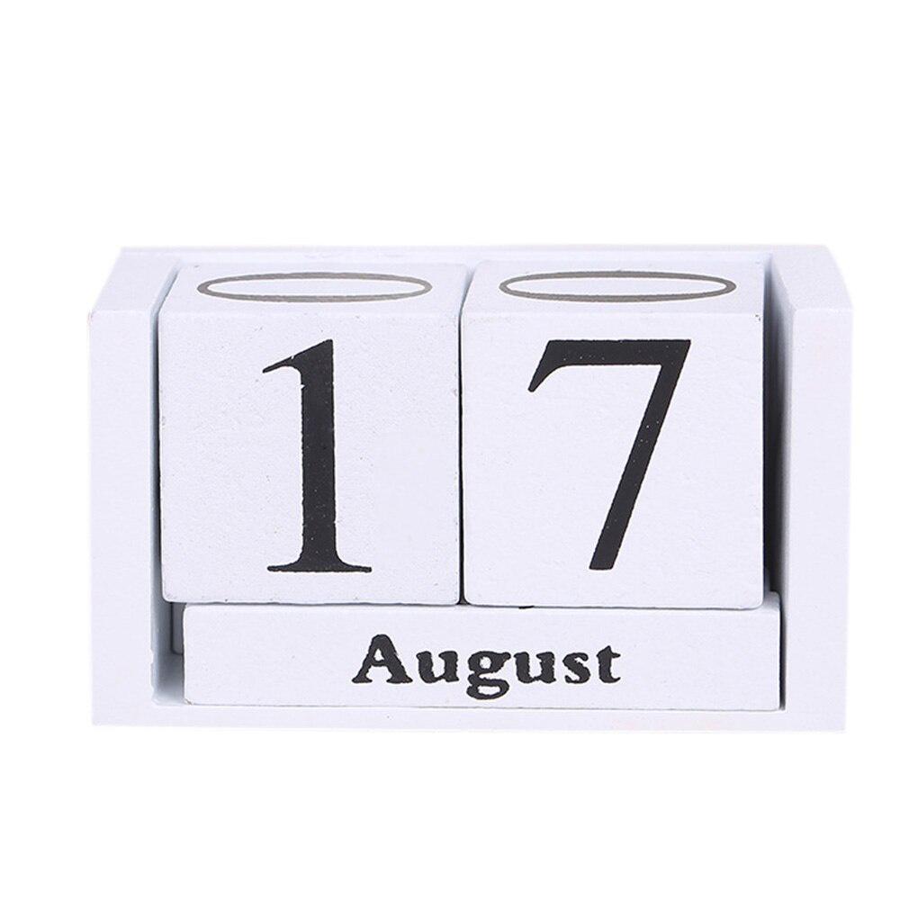 1 шт. Милый винтажный настольный деревянный календарь с буквами, кубический блок, аксессуары для украшения дома, реквизит, деревянный календарь с буквами
