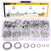 410Pcs Stainless Steel Spring Locking Washer Kit, 8 Sizes M2/M2.5/M3/M4/M5/M6/M8/M10 Washer Kit