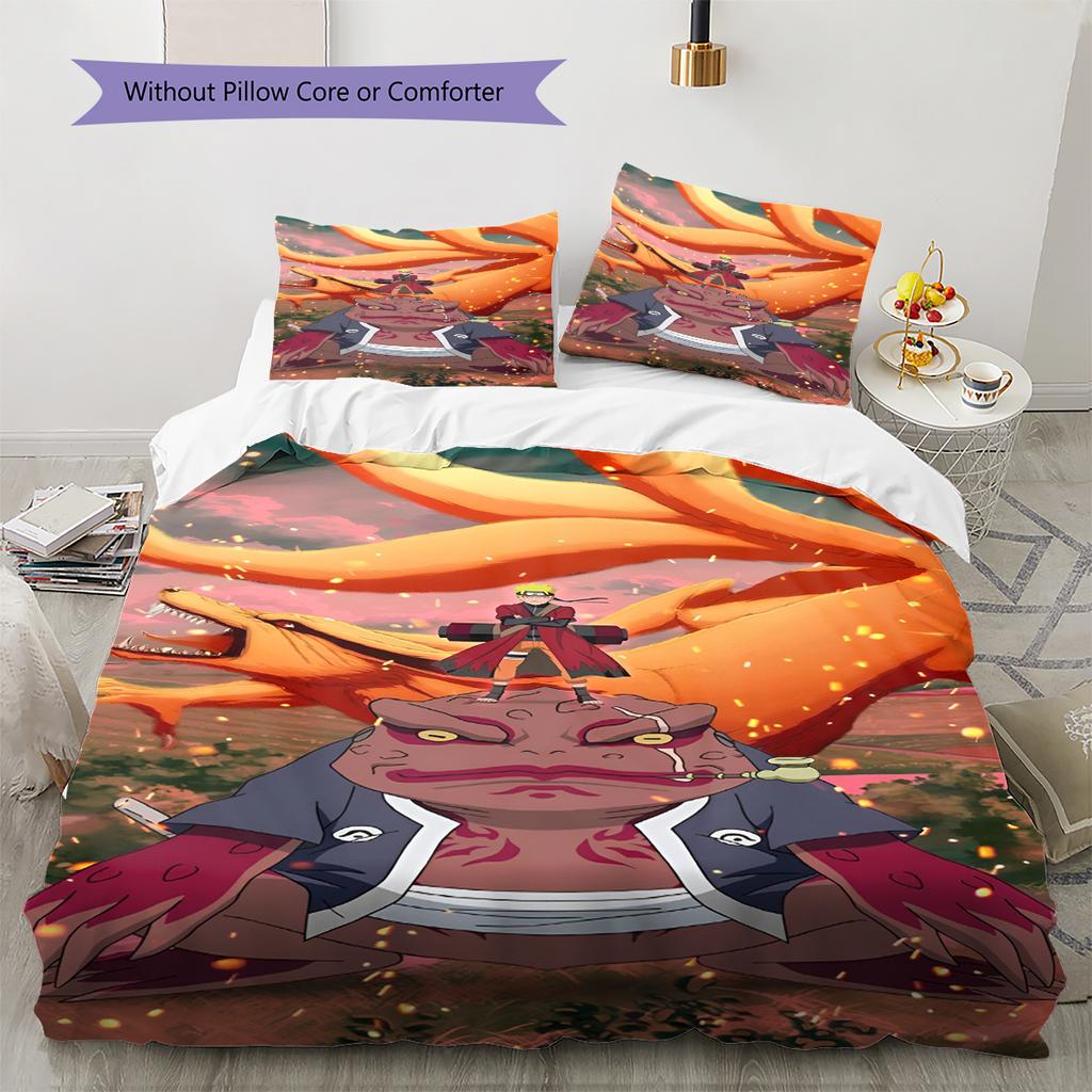 Мультяшный Узор Комплект Постельного Белья Одеяло Пододеяльник Наволочка Домашний Декор Подарок на День Рождения (1 пододеяльник + 2 наволочки, без наполнителя)