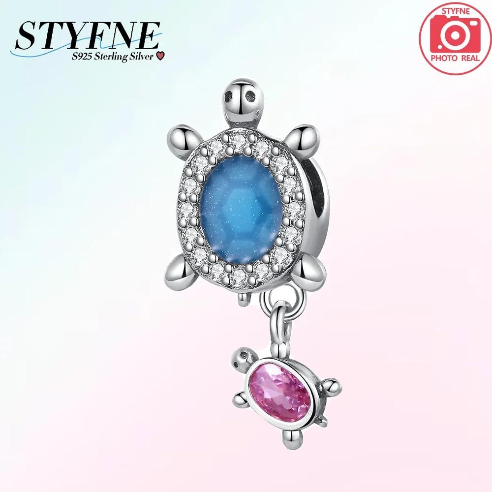 Exquisite Copper Colorful Star Turtle Charm Fit Original Bracelet Women Necklace Jewelry Gift Copper Charm Beads