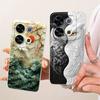 For Itel P65 4G Phone Case Cute Rabbit Painted Liquid Soft Silicone Bumber Shell For Itel P 65 4G Capa P671L Back Cover