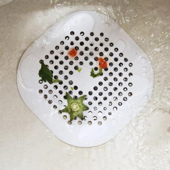 Sink Strainer with Suction Cups Anti-slip Even Mesh Smooth Water Flow Prevents Hair Clogging Non-deforming Drain Filter