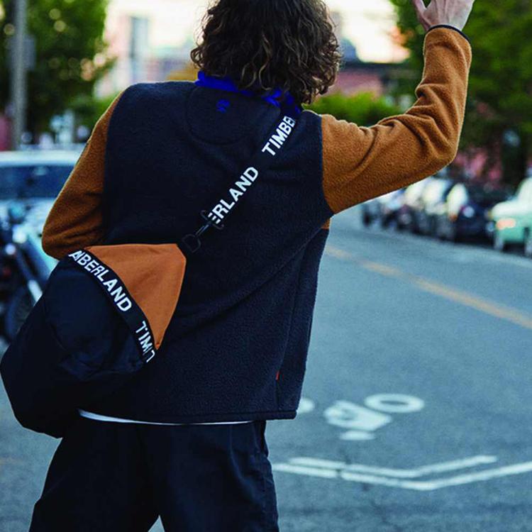 Timberland Теплая флисовая куртка с цветным блоком и логотипом, мужские куртки, резина A24A5-CD5