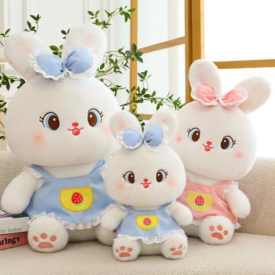 Новая клубничная юбка плюшевая игрушка кролик милая пара кукла кролик кукла большого размера кукла кролик подушка подарок