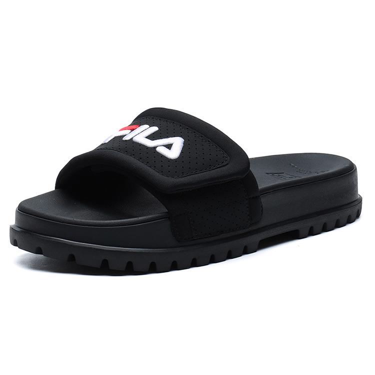 Fila Стильные Уютные Спортивные Шлепанцы на Низком Каблуке Черные Женские F12W124624FBK