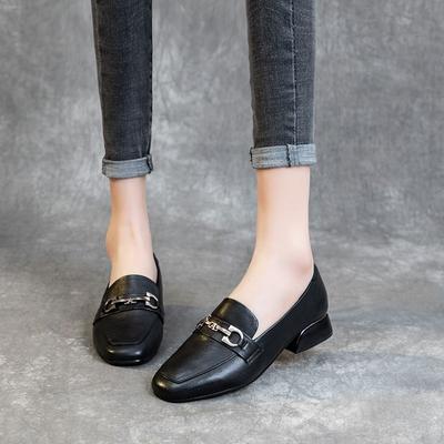 Роскошные ботинки ручной работы, женские туфли на одной платформе с широкой стопой, кожаные лоферы на плоской подошве, женская обувь из воловьей кожи, большие размеры 34–42