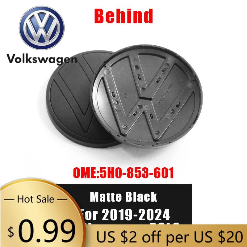 DKRSE1 For VW Volkswagen Jetta MK5 Golf 1Pc For Volkswagen Polo 2019-2024 139mm 110mm 5H0853601D VW Car Logo Emblem Hood Front And Rea