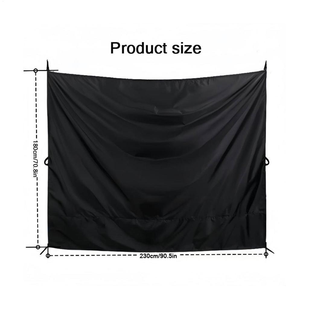 Car Rear Door Shower Curtains Privacy Cover Adjustable Sunshade Light Blocking Protection with Magnetic Hooks for Camping Travel