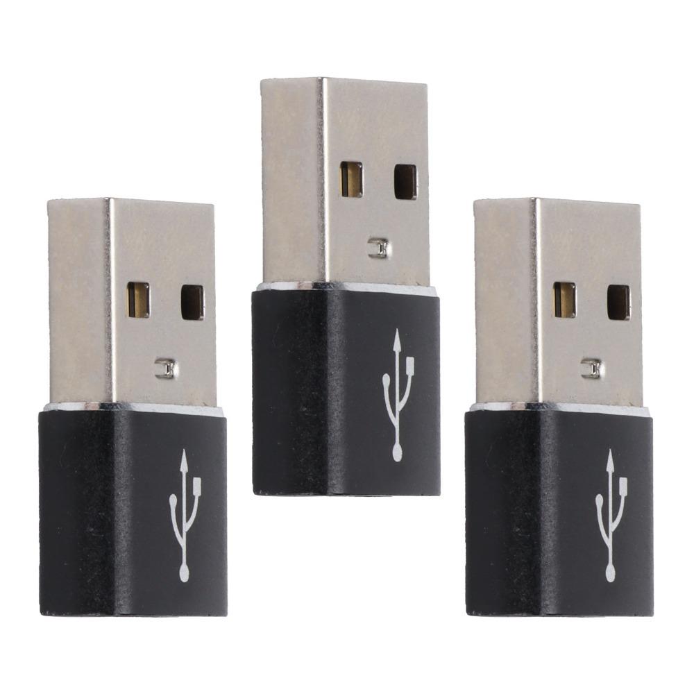 3PCS U Disk Adapter USB to TypeC Adapter USB C Female to USB Male Adapter  Computer Use