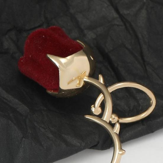 Rose Flower Ear Cuff Non-Piercing Ear Bone Clip Creative Lightweight