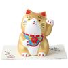 Manekineko Удачи Удачи x 6 x Высота Народное искусство Счастливый кот Керамика Ale-net 5.5 7.6 см (Золото)