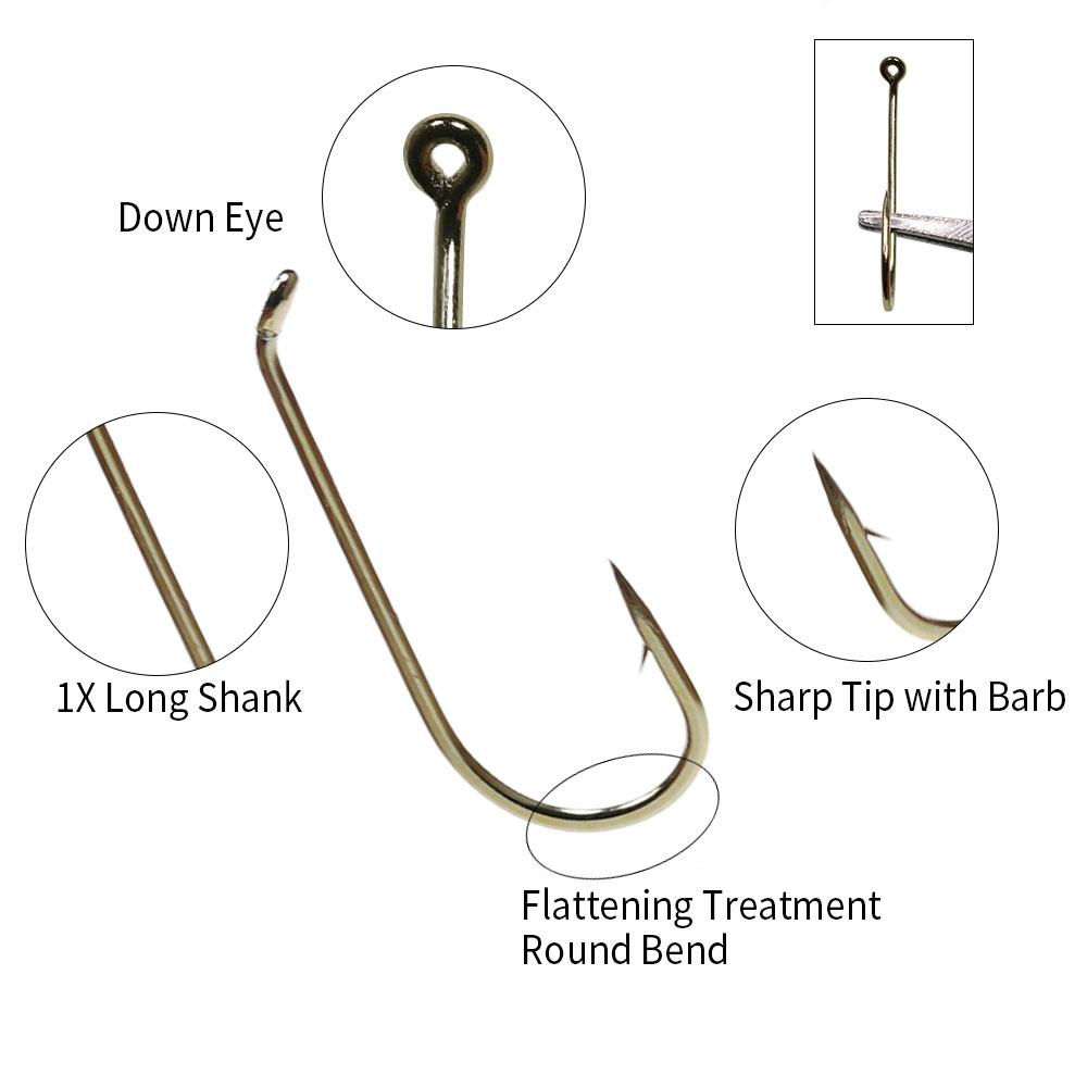 50 шт/100 шт стандартный 1X длинный цевье крючок для ловли мушек сухой и мокрой наживки для нимф и креветок ручейников куколка стример крючок для вязания мушек рыболовный крючок