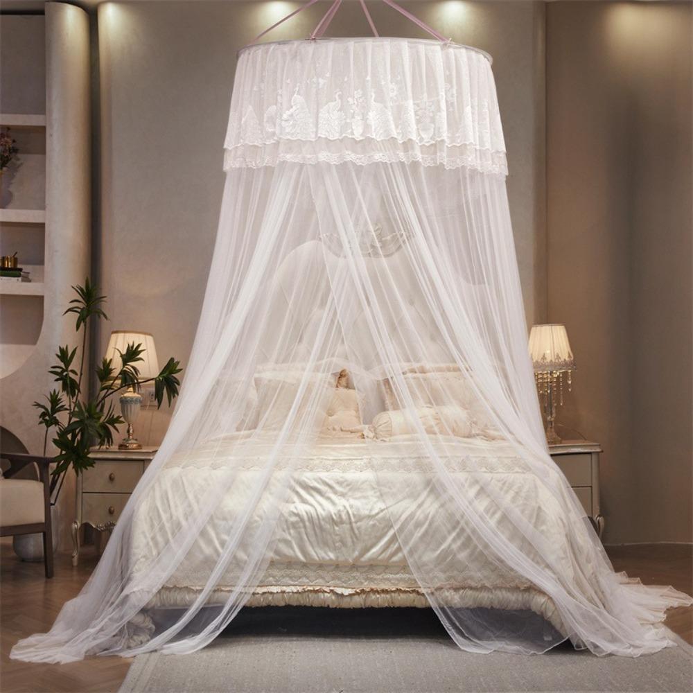 Fine Mesh Hanging Princess Mosquito Net Lace Bed Canopy Romantic Dome Mosquito Net  Girls Room