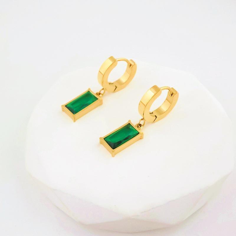 Бирюзовый Ear Cuff в стиле Лайт Люкс - Титановая Сталь, Стойкий Цвет, Серьга в Корейском Стиле.