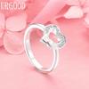 925 Sterling Silver Jewelry Heart AAA Zircon Ring