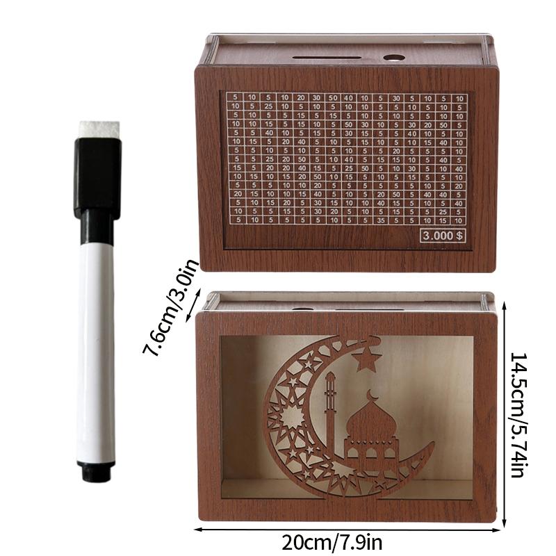 Деревянная копилка 1000/2000/3000/5000/10000 евро Копилка со счетчиком кассовые ящики сберегательные цели и коробки с числами