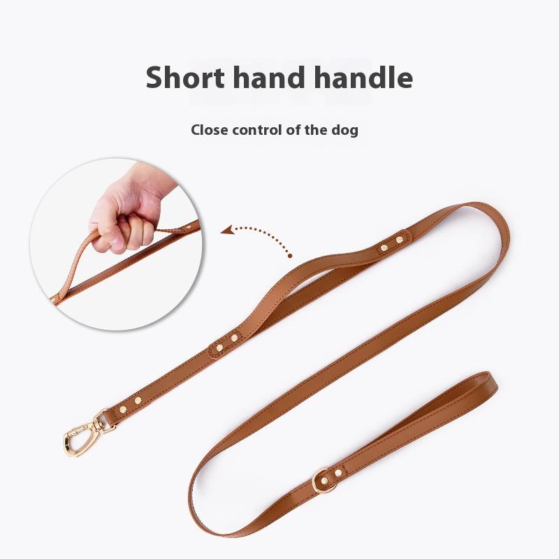 Loudik Водонепроницаемая кожаная шлейка для груди собаки, набор поводков для питомца, универсальные товары для домашних животных для маленьких и средних собак