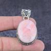 Pink Opal Gemstone Handmade 925 Sterling Silver Gift Jewelry Pendant 1.97" p2Y85