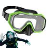 Adult Goggles With Nose Cover Clear Tempered Glass Snorkel Goggles Anti-Fog Waterproof Pool Goggles Soft Silicone Seal Adult