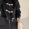Новое двухстороннее шерстяное пальто с капюшоном средней длины в корейском стиле шерстяное пальто для маленьких девочек