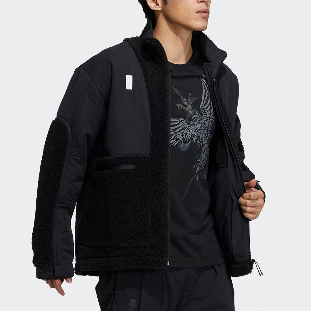 adidas Оригиналы Wj Mixboa Jkt Сшитая флисовая куртка Черная Мужская H40243