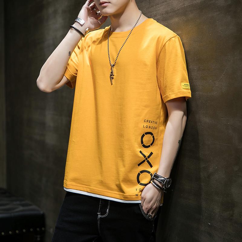 Men's Korean Style Loose Cotton Summer T-Shirt - Short Sleeve, Student Inner Wear
