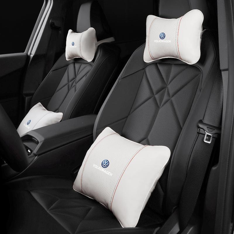 2026 Горячий Для Volkswagen VW 2025 Для Volkswagen VW Golf Amarok T5 ID3 T-Cross Jetta T-ROC Замшевая Автомобильная Подушка на Шею Подголовник Поясничная S