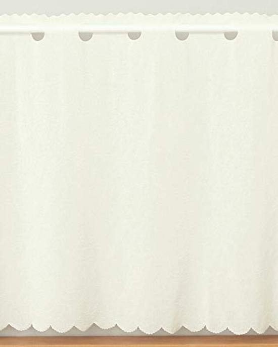 Кафе Curtain Heaven Степень защиты от УФ-лучей Трудно увидеть при Пушистый и легкий Ширина 142 см х Длина 75 см для Кухонного использования Шторы, 93,5%, Ночь, Кружево,