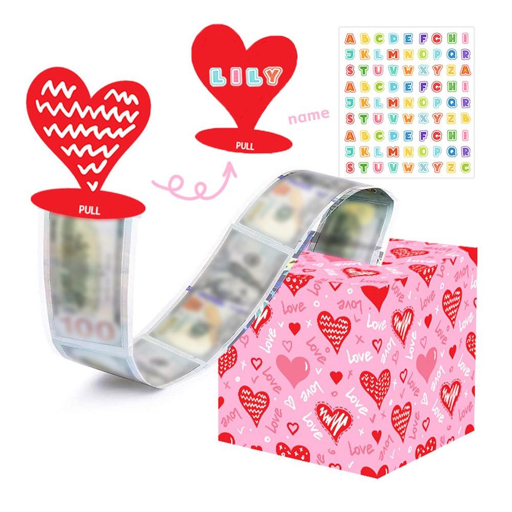 Сюрприз на День святого Валентина Коробка для денег Бумажная коробка для денег-сюрприз Забавные подарочные коробки для денег Свадьба