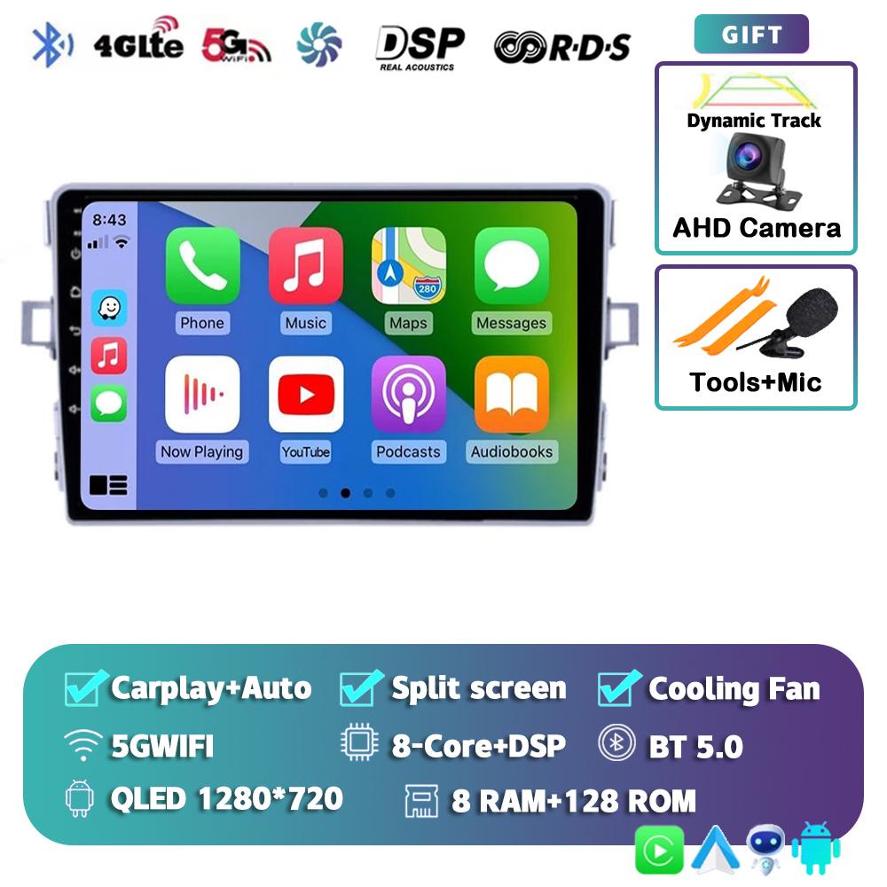 Android 14 Автомагнитола Carplay Для Toyota Verso R20 2010-2013 2014-2016 Мультимедийный проигрыватель GPS Навигация Головное устройство 2din Стерео DSP