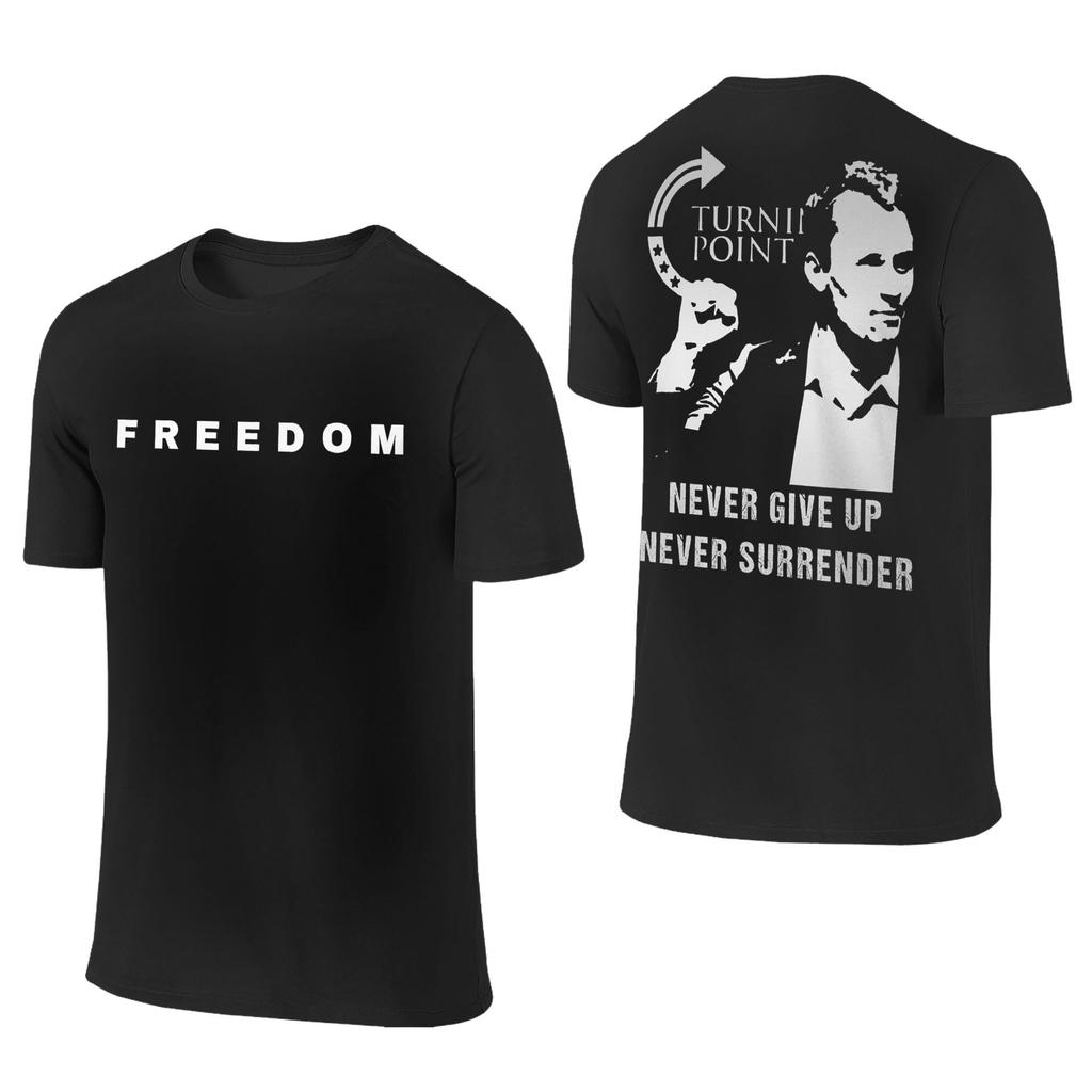 Men Women T-Shirts Freedom Charlie Kirk Eagle Prayer 100% Cotton Tee Shirt True Patriot T Shirts Clothes 2-sided Graphic Printed